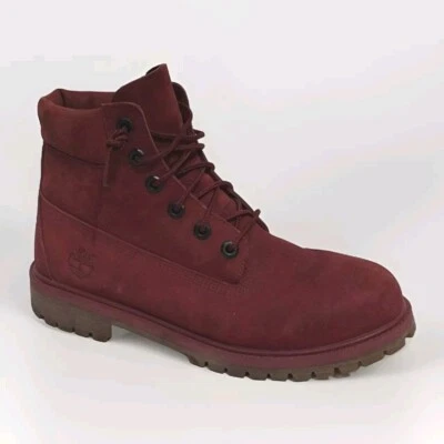 Timberland Botas Impermeables Borgoña Nubuck Hombres 7 Mujeres 8.5 Senderismo Trabajo Unisex Foto 1 de 4