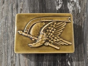 Vintage 1970 Holland Mold Ceramic Eagle Trinket Box Signed Doleres 1970 - Doug - Picture 1 of 10