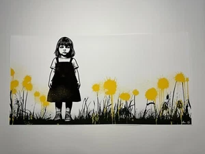 Painting yellow flowers by Chris Boyle Street Urban Art Print 8/100 - Picture 1 of 10