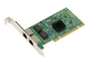 Pci-Karte 10/100/1000 - 2 Anschlüsse Gigabit Ethernet Chipsatz 82546EB/GB - Bild 1 von 3
