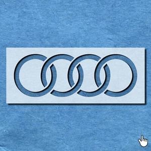 STENCIL AUDI CAR LOGO SIGN MYLAR PAINTING WALL ART CRAFTS AIRBRUSH - Picture 1 of 42