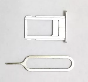 New "SILVER" Sim Card Tray+Pin Replacement for iPhone 6+ PLUS 5.5" ~ US Seller ! - Picture 1 of 2