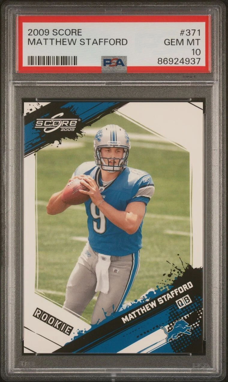 Matthew Stafford 2009 Score #371 Rookie RC PSA 10 Gem Mint