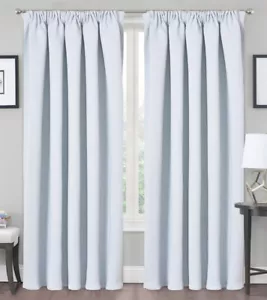 Blackout Curtain Pencil Pleat Thermal Insulation Bedroom Blockout Darken Drape - Picture 1 of 47