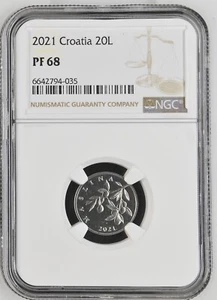 CROATIA coin 20 Lipa 2021 NGC PF 68 - Picture 1 of 7