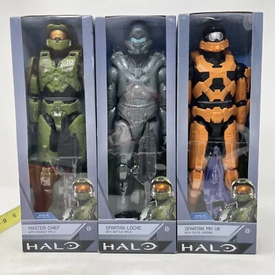 3 figuras de acción Halo Infinite Series 12 pulgadas Spartan MK VII Master Chief Locke Foto 1 de 4