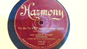 HARMONY RECORDS " BAR HARBOR SOCIETY ORCHESTRA " #168 78 RPM - Picture 1 of 2