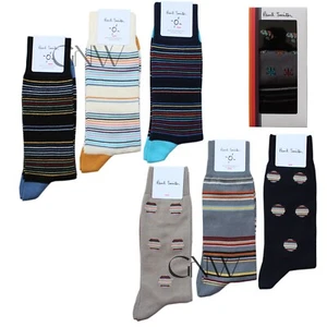PAUL SMITH HOMBRE PAQUETE DE 3 CALCETINES ITALIA CON CAJA DE REGALO PS TALLA ÚNICA Antes £60 - Imagen 1 de 14