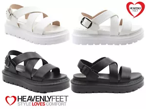 Sandali Heavenly Feet grossi con cinturino incrociato ultraleggeri litesoles scarpa estiva - Foto 1 di 25
