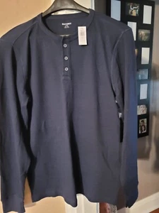 Mens, Brand New, OLD NAVY, Size L, Thermal/Waffle, Button Dwn Shirt, Blue - Picture 1 of 5