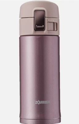 Caneca Zojirushi de aço inoxidável, 12 onças fluidas, rosa lavanda - Imagem 1 de 4