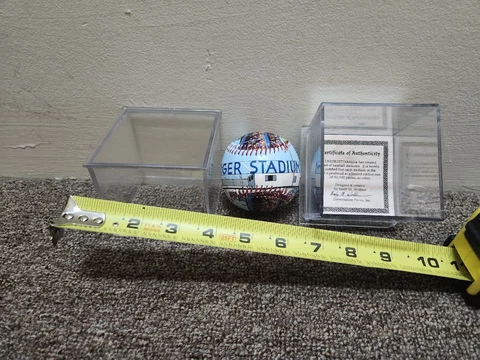 Vintage "Unforgettaball" Tiger Stadium W/ Original Display Case And COA Cover