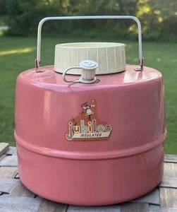 Vintage Retro MCM Jubilee Insulated Jug Cooler Picnic Pink Made In USA Indiana - Picture 1 of 17
