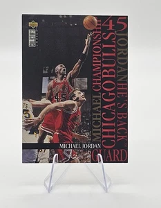 1995-96 Collector's Choice Michael Jordan Jordan He's Back Card #M1 mit Top Loader - Bild 1 von 2