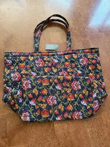 Vera Bradley Marston Grand Tote Bag Floral Midnight Garden Vines Quilted NWT *** - Picture 1 of 15