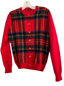 Pringle Made In Scotland Kaschmir Karo Strickjacke Pullover Gr. 38 - Bild 1 von 5