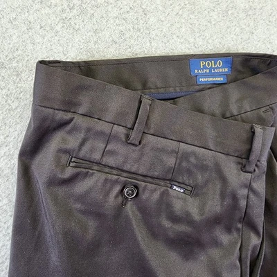 Pantalones Cortos Chinos Polo Ralph Lauren Para Hombres 42 Performance Elastizados Calce Clásico Negros Foto 1 de 4