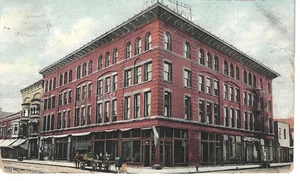 Twin Sister Rock near Olean, NY black and white 1908 card posted Allegany, NY - Picture 1 of 2