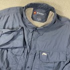 Simms Shirt Mens XL Blue Fishing Guide Series Vented Performance Long Sleeve