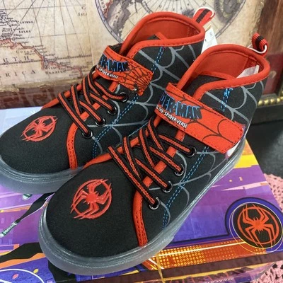 Marvel Spider-Man Light-up Athletic Sneaker Shoes Size 11 Toddler Boys Black Red - Image 1 of 4