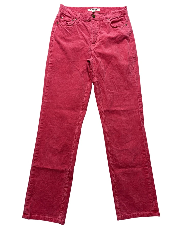 Pantalones de mezclilla Boden para mujer 6 regulares rojos pierna recta 5 bolsillos algodón elástico Foto 1 de 4