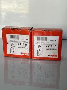 (Lot 2 Box = 10 Qty) Legrand 571619 Plate 1G 3Module Soft Alu - Picture 1 of 6