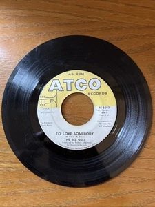 THE BEE GEES TO LOVE SOMEBODY / CLOSE ANOTHER DOOR 45 RPM RECORD - Picture 1 of 2