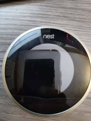 Google NEST 1st Generation Learning Programmable Thermostat Silver Good Working - Image 1 of 3
