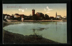 Groß-Steinheim a. Main, Blick aufs Wasser, Ansichtskarte  - Picture 1 of 2