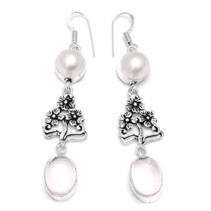 Oval Opal Pearl Handmade Drop Dangle Earing Fashion Jewelry 2.8" E-121 - Picture 1 of 1