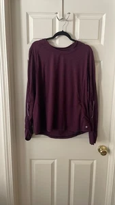 Cherokee Infinity Women's Long Sleeve Scrub Top Size XL  Burgundy and Black - Picture 1 of 8