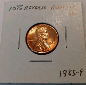 Very Rare 1985P Penny Reverse Rotation Lincoln Memorial Tilt 10% Almost Gone  - Picture 1 of 4