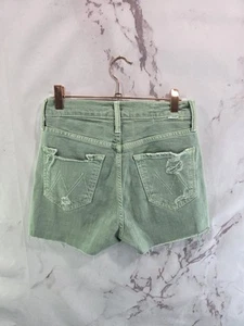 Pantalones Cortos Madre Mujer 26 Verde Tomcat Masticar Diablo Bebidas Café Como Nuevo Botón Mosca - Imagen 1 de 14