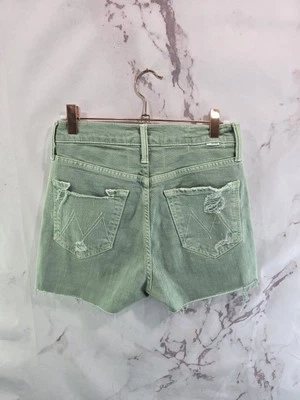 Pantalones Cortos Madre Mujer 26 Verde Tomcat Masticar Diablo Bebidas Café Como Nuevo Botón Mosca  Foto 1 de 4