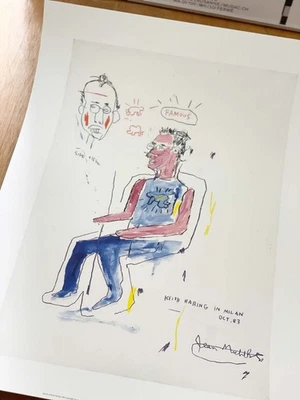 Póster limitado Jean Michel Basquiat boceto de Keith Haring 1983, 46 x 60 cm Foto 1 de 4