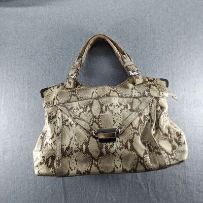 Bolsa tote de couro com estampa de píton Kooba com alças duplas e detalhes em metal nova - Imagem 1 de 4