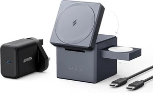 Anker 3-in-1 Würfel Ladegerät mit Magsafe und Multi-Country Reiseadapter - Bild 1 von 7