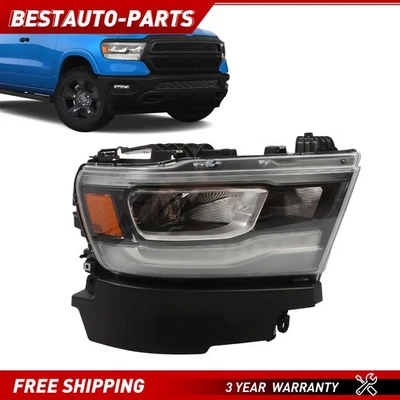 Right Side LED DRL For 2019 2020 2021 2022 2023 Dodge Ram 1500 Headlight Assy - Image 1 of 4