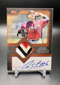 2025 Topps Series 2 ANDY PETTITTE Flagship On Card AUTO Patch /25 Bronze Foil - Picture 1 of 2