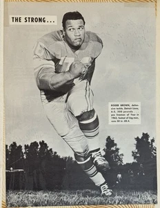 Detroit Lions Roger Brown  8x10 NFL Magazine Clipping Photo Football - Picture 1 of 1