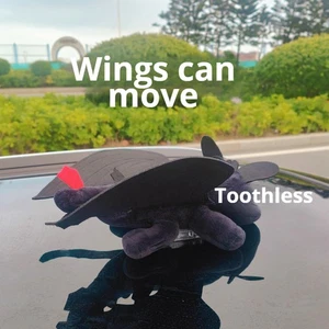 Toothless Dragon Plush Car Roof Cartoon Exterior Decoration Suction Cup Helmet - Bild 1 von 19