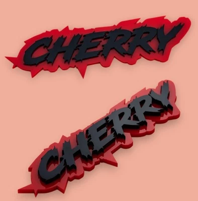 Custom Text Badge - Type Your Own - Lightning Font Text - Custom Acrylic Emblem. - Image 1 of 4