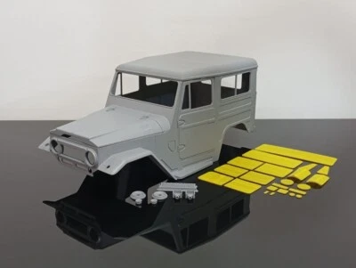 RC Body Toyota Land Cruiser FJ40 60's Crawler Cars 252MM WB for CC02 CMX CFX - Image 1 of 4