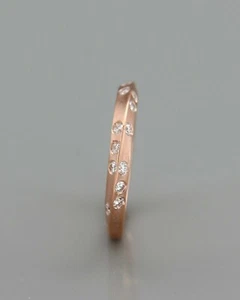 1,0 ct Rundschliff simulierter Diamant Verlobung Ewigkeit Band 14 K Rotvergoldet - Bild 1 von 6