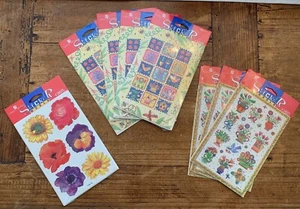 Lot of 8 Packs Vintage American Greetings Flowers Gardening Stickers: 32 Sheets - Picture 1 of 5