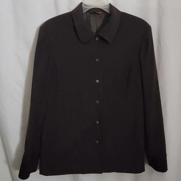 Винтажный Dalia Sport коричневый Blazer куртка застежки размер 14 Y2K универсальный женщин - Изображение 1 из 4