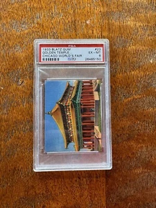 1933 R30-1 BLATZ GUM Century of Progress FERIA MUNDIAL #23 Templo Dorado PSA 6 - Imagen 1 de 2