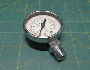 Binks 2-1/8"D 0-100 PSI & 0-7 kg/cm² Pressure Gauge 1/4" NPT Bottom Connect - Picture 1 of 5