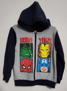 Marvel Hooded Full-Zip Sweatshirt Boys Size 6 - Picture 1 of 3