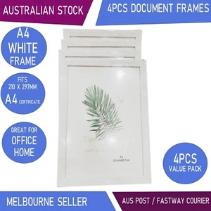 4 x A4 Certificate Photo Frame Modern Picture Documents Display Wooden Frames - Picture 1 of 17